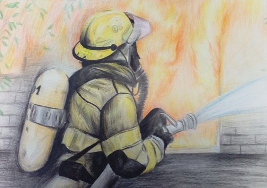 Рисунок на пожарную тему