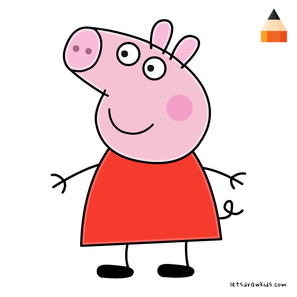 Нарисовать свинку пимбу