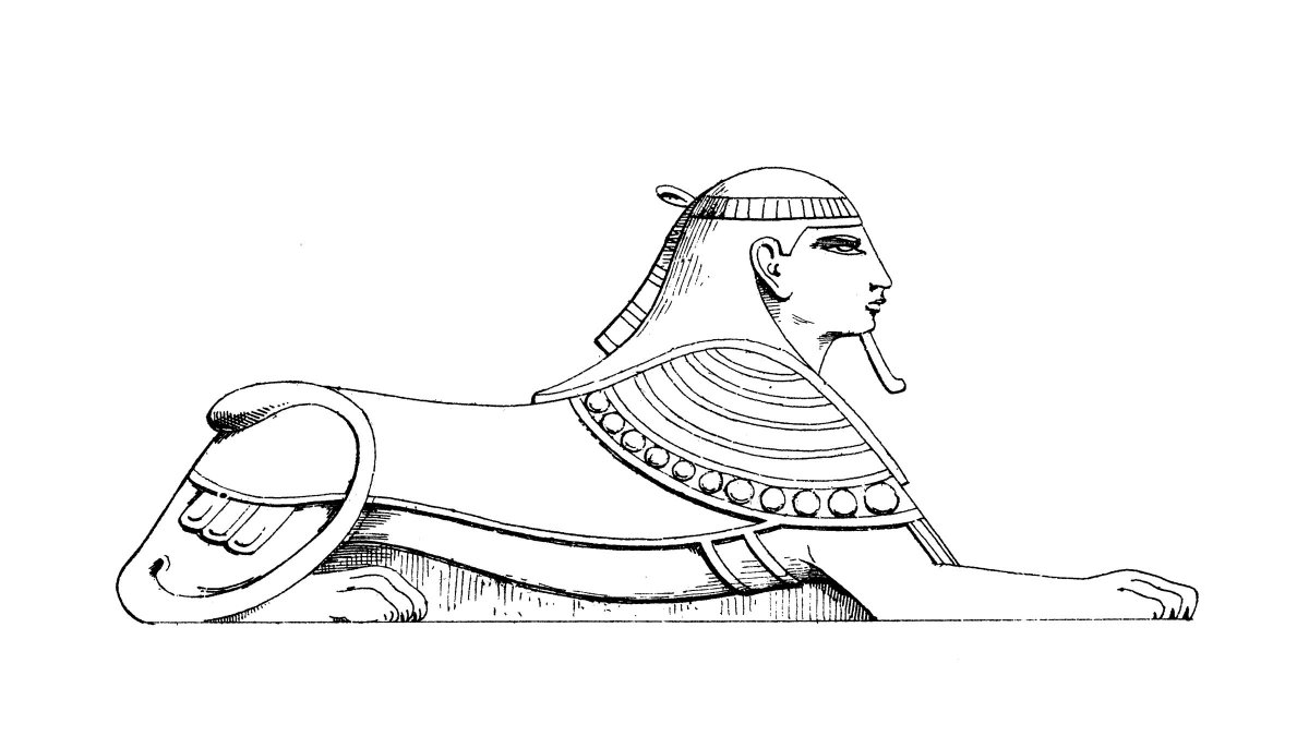 Сфинкс древнего Египта рисунок