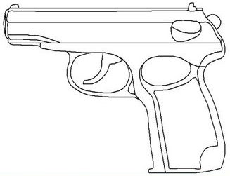 Пистолет Макарова эскиз