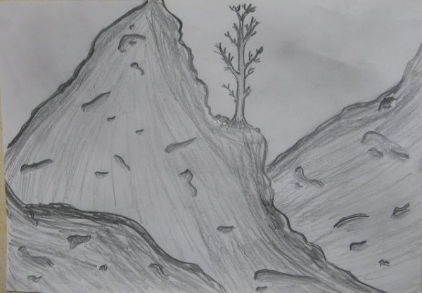 Утёс Лермонтов рисунок