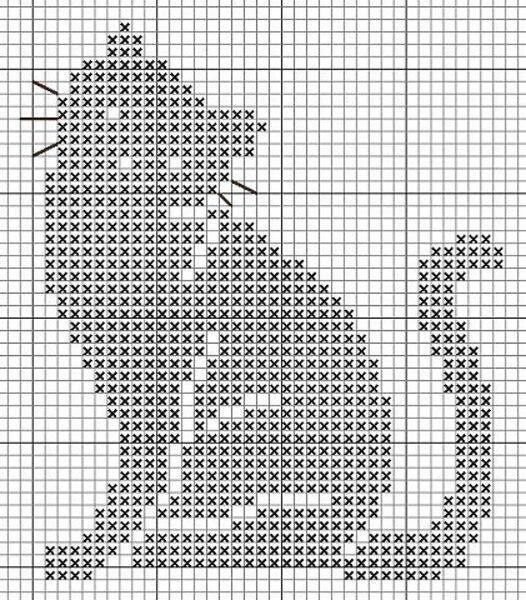 Орнамент кошки для вязания спицами схемы