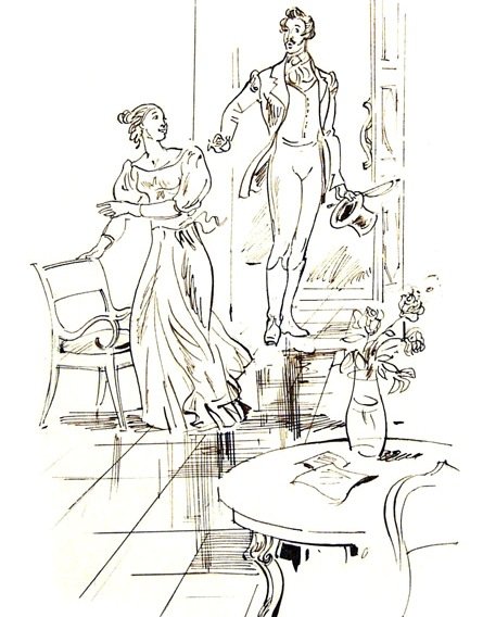 Рисунки к повести барышня крестьянка Пушкина