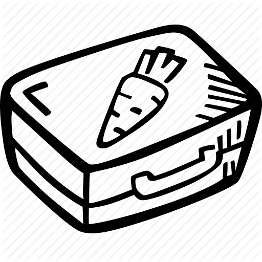 Нарисовать ланч бокс с продуктами