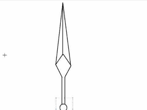 Нож кунай из стандофф 2 кунай чертëж
