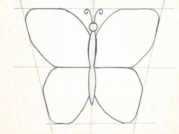 Симметричное рисование бабочки