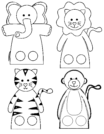 Пальчиковые куклы из бумаги