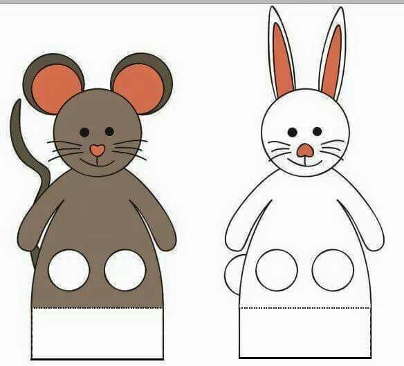 Пальчиковые игрушки из картона