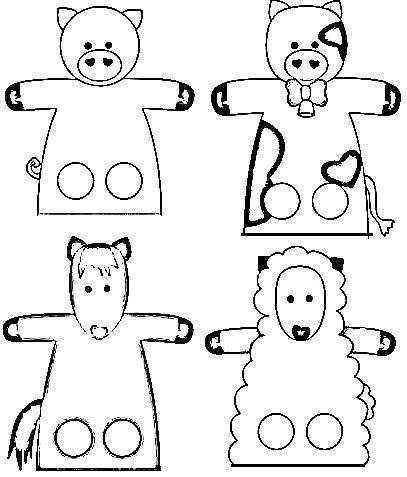 Пальчиковый театр раскраска