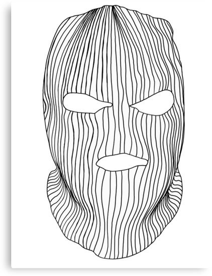 Нарисовать бандитскую маску