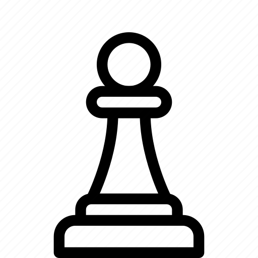 Шахматная фигура пешка контур