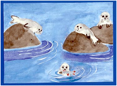 Нерпа Байкальская рисунок