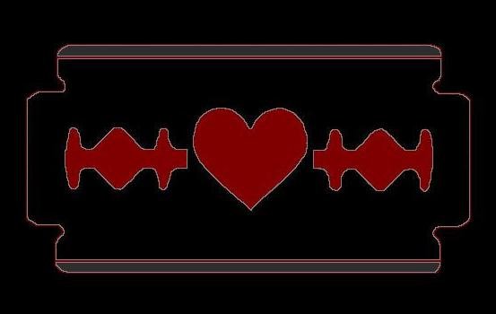 Лезвие на черном фоне