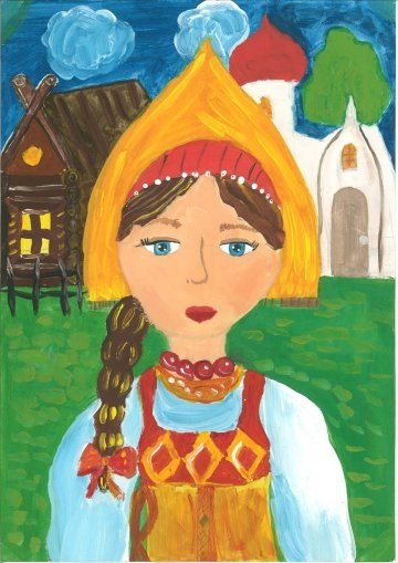 Рисование образа русской красавицы