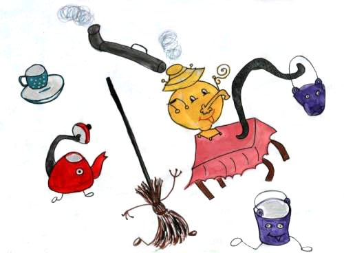 Чуковский Федорино горе рисунок 1 класс