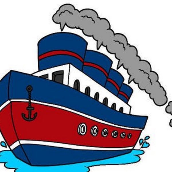 Пароход мультяшный