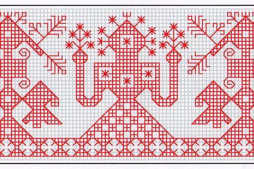 Эскиз вышивки полотенца