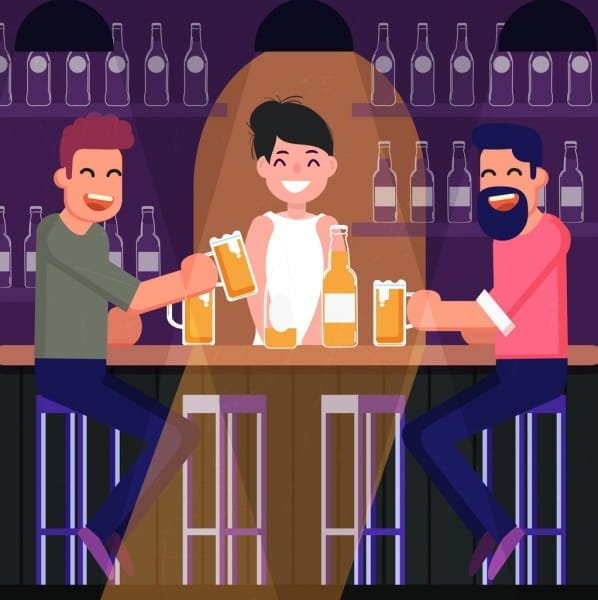 Нарисованный бар