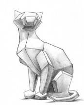 Скульптуры животных карандашом