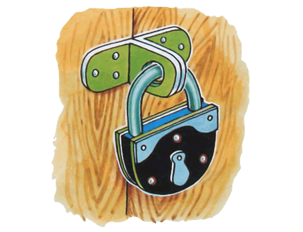 Замок дверной рисунок