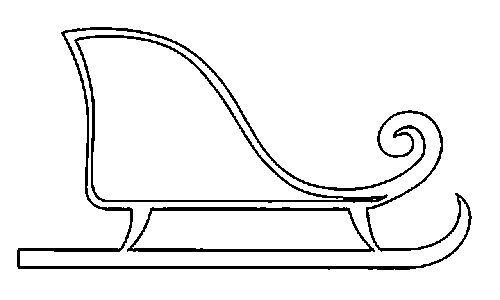 Санки трафарет