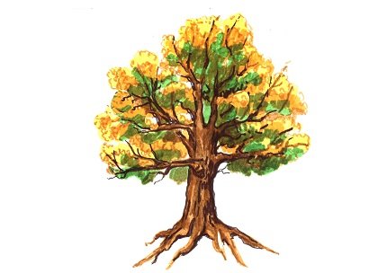 Дуб фломастерами
