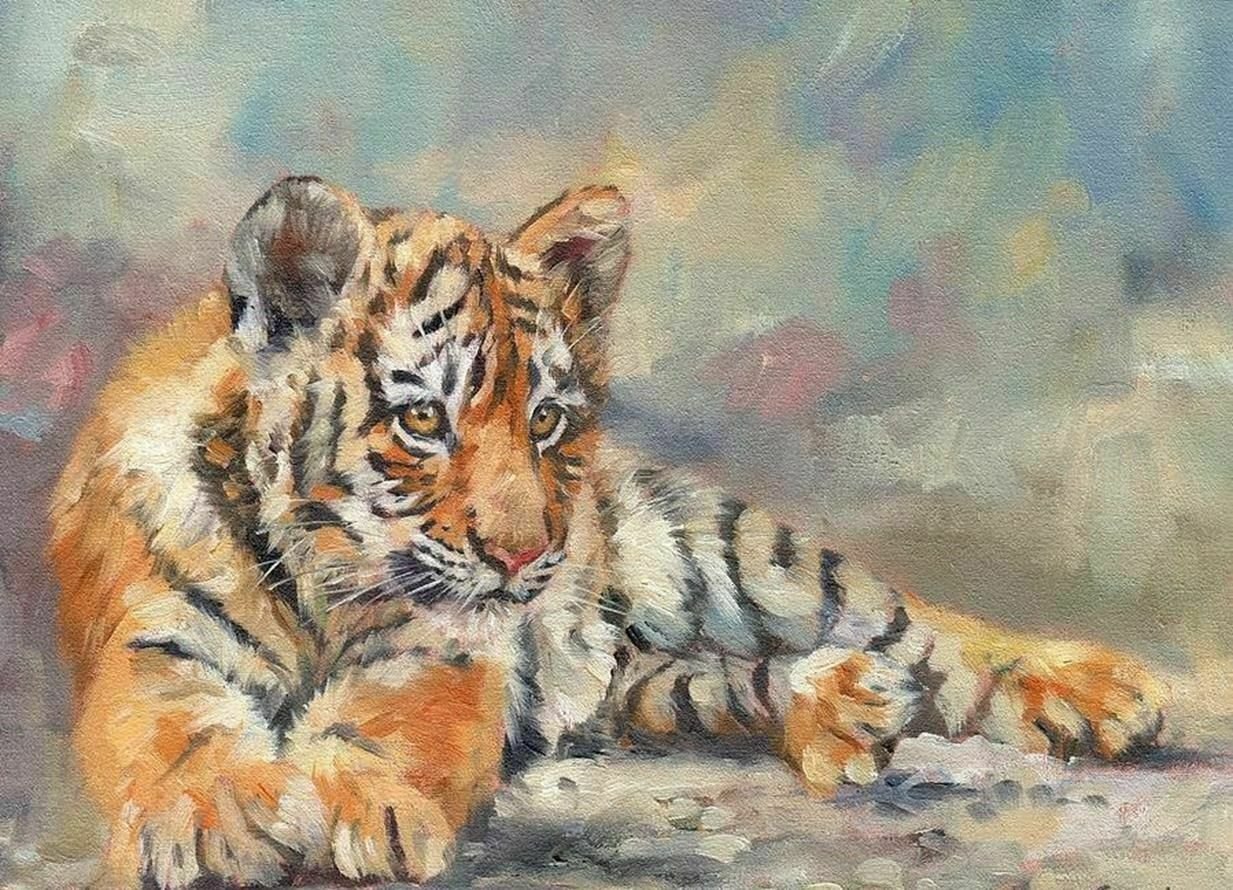 Анималистический Жанр живописи тигр