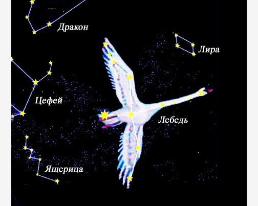 Созвездие лебедь Денеб