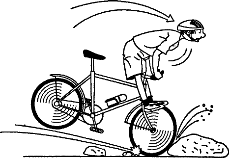 Инерция велосипедист