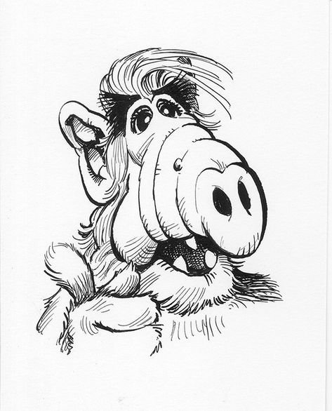 Альф раскраска