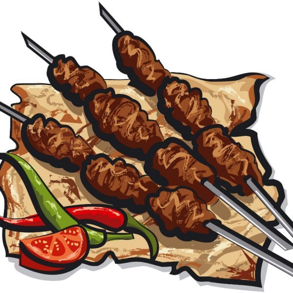 Шашлык рисованный