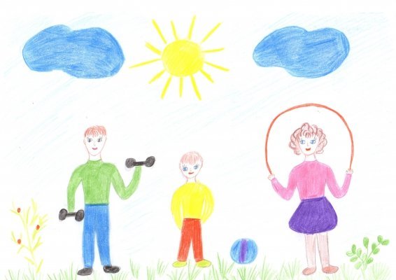 Рисунок на тему здоровая семья