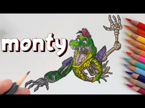 Монти ФНАФ 9 рисунок