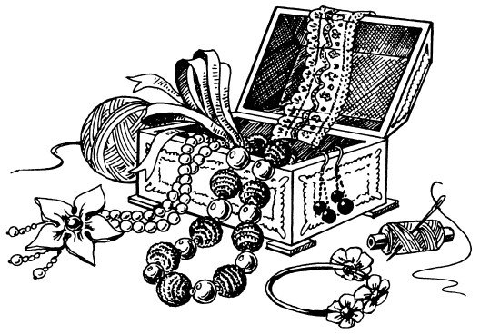 Шкатулка с драгоценностью иллюстрация