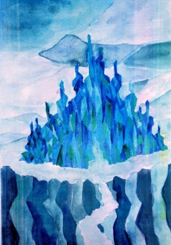 Пейзаж в холодных цветах