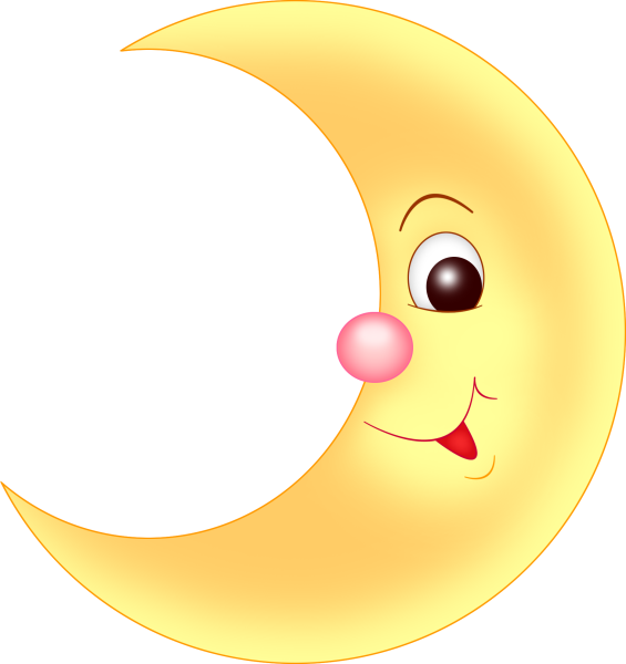 Месяц для детей на прозрачном фоне