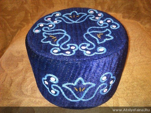 Татарские узоры на тюбетейке