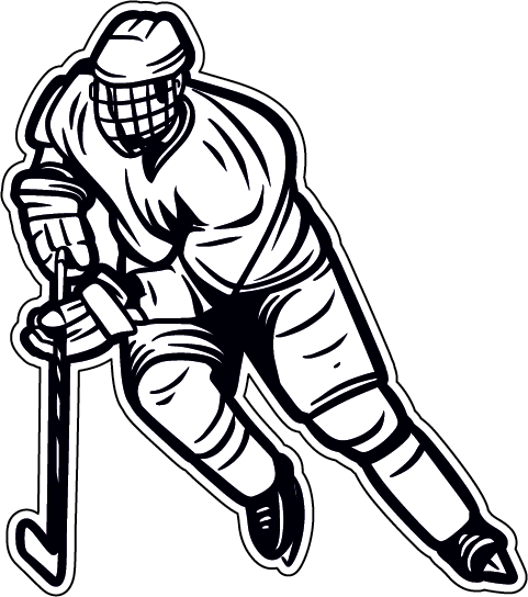 Наклейка хоккеист