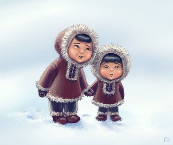 Чукчи якуты дети вектор