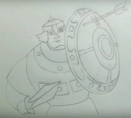 Рисунок богатыря Добрыня Никитич