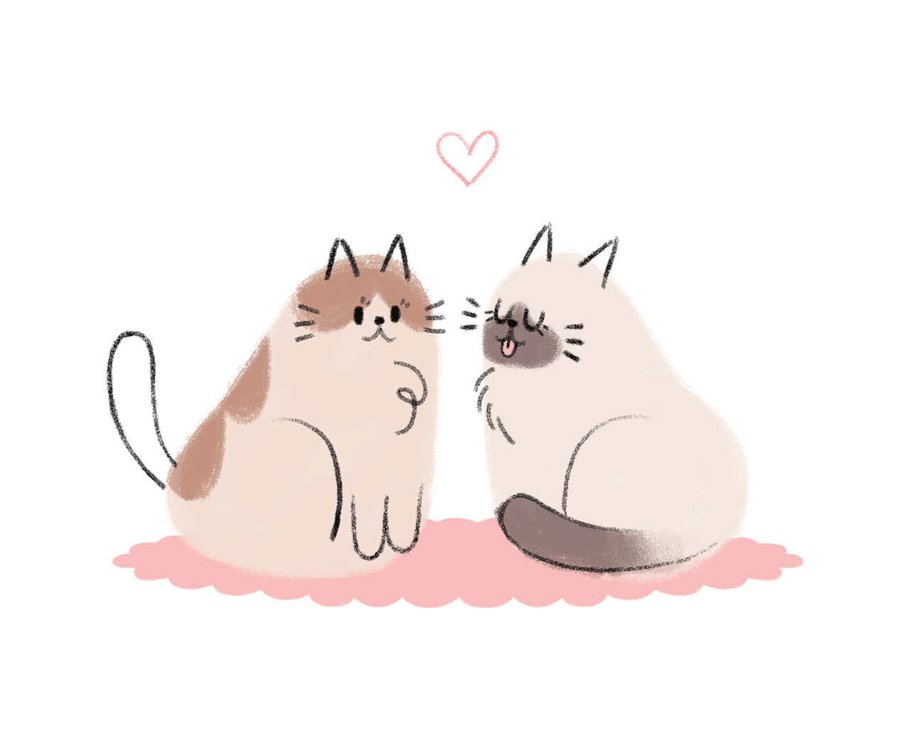 Влюбленные коты
