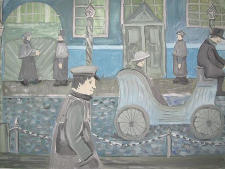 Самсон Вырин в доме Минского. Художник м.Добужинский. 1905 Г.