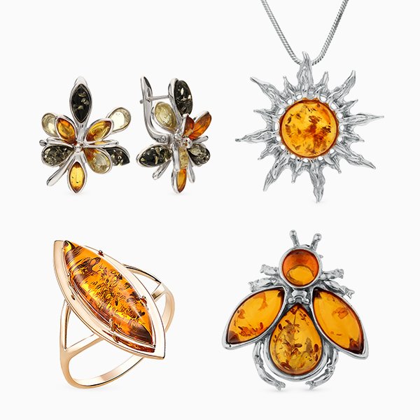 Украшение из янтаря рисунок