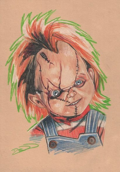 Раскраска кукла Чаки