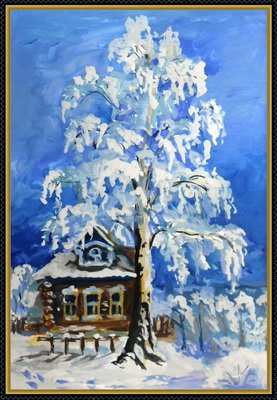 Рисование белая береза