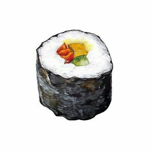 Роллы акварель