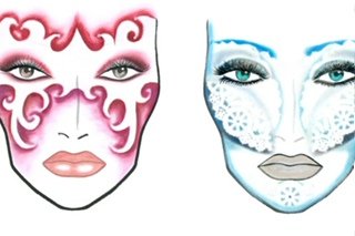 Грим на маске карандашом