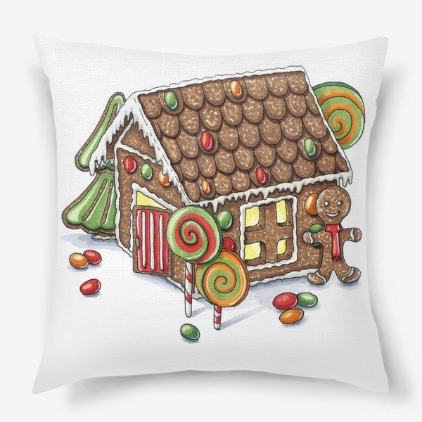 Пряничный домик нарисовать