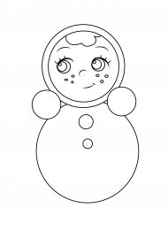 Неваляшка раскраска для детей