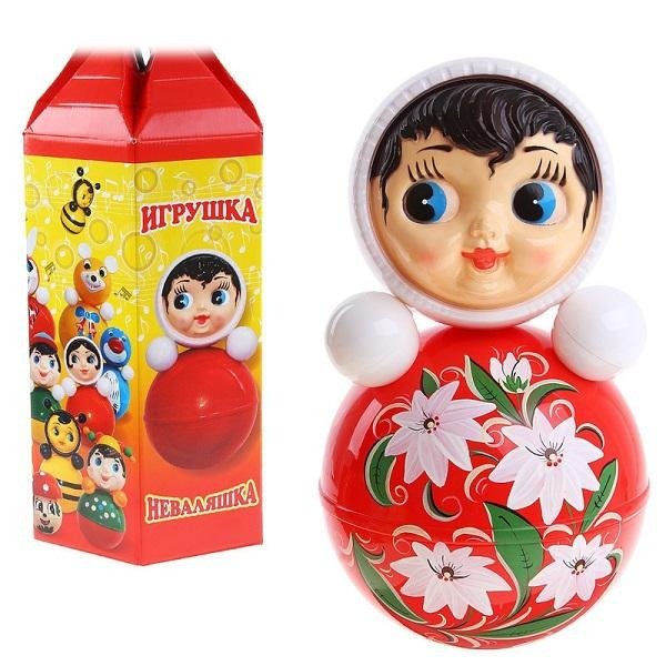 Неваляшка Котовские неваляшки девочка с цветами (6c-023) 35.6 см